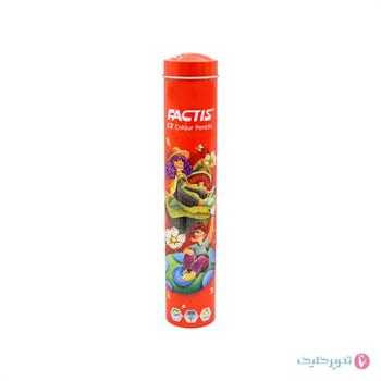 مداد رنگی 12 رنگ لوله ای فکتیس