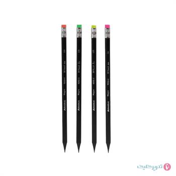 مداد مشکی رگلامی زغالی پاکن دار ادمیرال