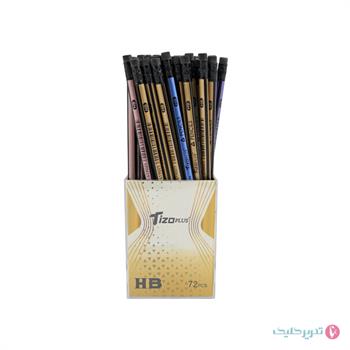  مداد مشکی مثلثی متالیک پاک کن دار تیزو 7785