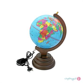  کره جغرافیا سایز 20 پایه چوبی گرد چراغ دار ایده کد 118