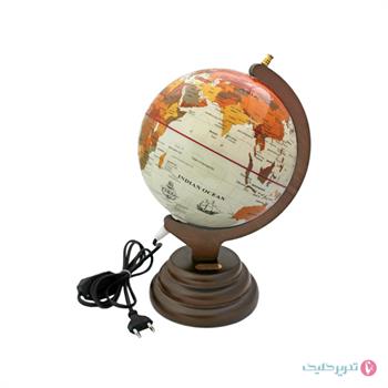  کره جغرافیا سایز 20 پایه چوبی گرد چراغ دار ایده کد 118