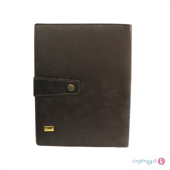 کلاسور 26حلقه 100برگ سلفونی قفل فلزی جلد چرم آرمان